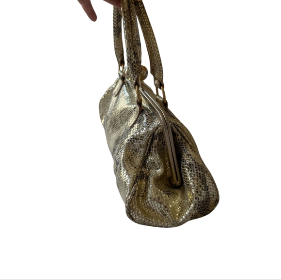 Maurizio Taiuti Gold Leather Top Handle Bag - Picture 11 of 13